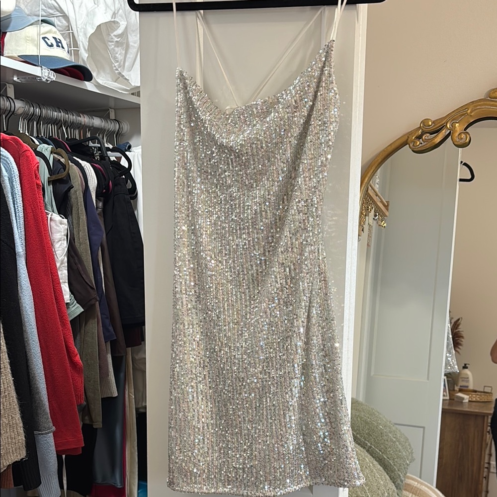 Walter baker silver Sequin Dress